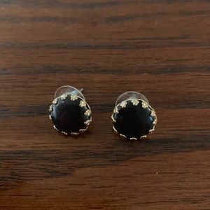 Black stud earrings